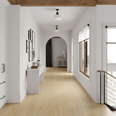 hardwood flooring in a hallway